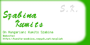 szabina kumits business card